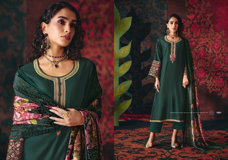 Raah By Rangati Pashmina Satin Dress Materials 